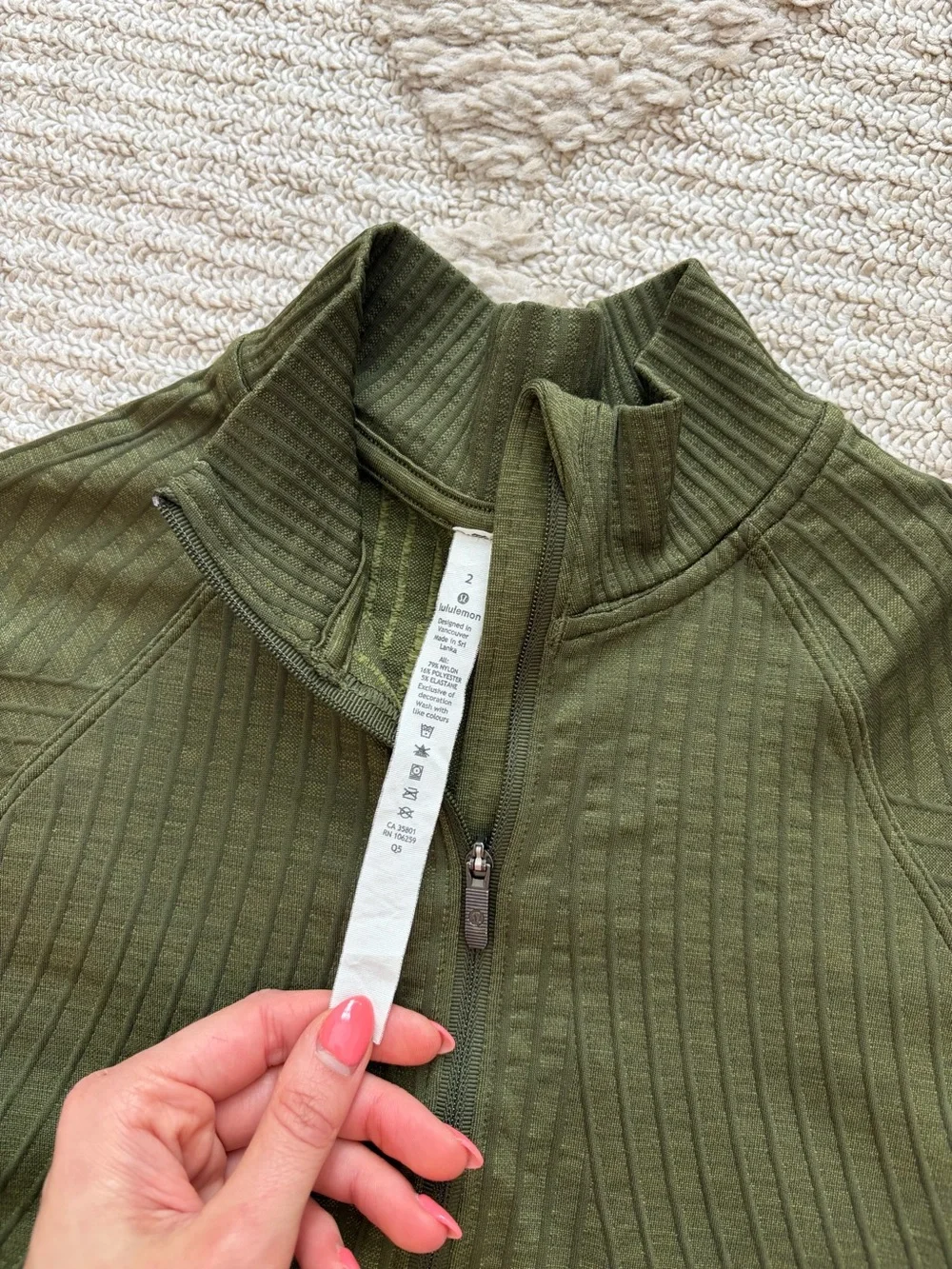 Lululemon Half-Zip Ribbed Qzip - Picture 2 of 5